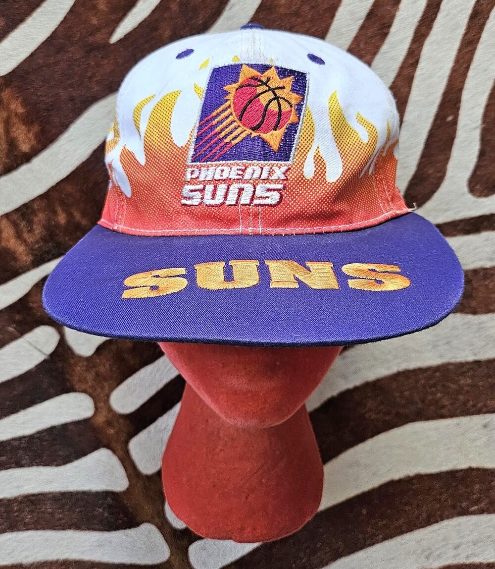 Vintage 90s NBA Phoenix Suns On Fire Flames Youth Snapback